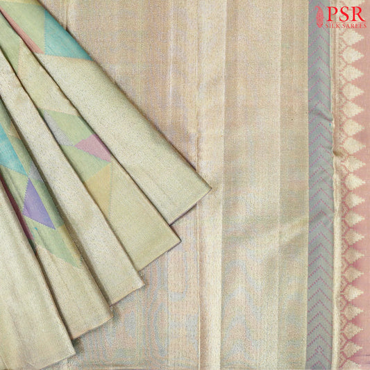 Multicolor Kanchipuram Jacquard Tissue Silk Saree