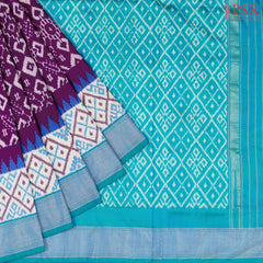 Byzantium Purple Pochampally Silk Ikat Saree