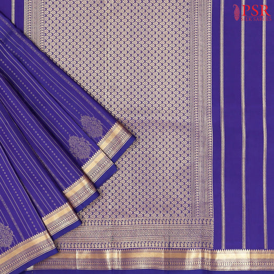 Indigo Fancy Kanchipuram Silk Saree