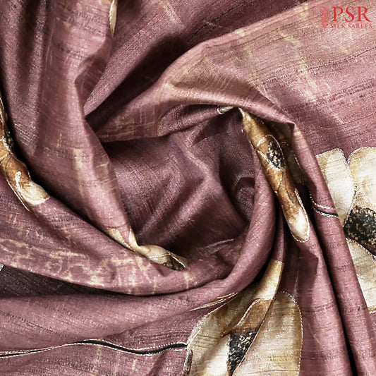 Rosy Brown Semi Dupion Saree