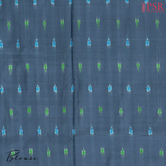 Parakeet Green & Peacock Blue Pochampally Ikat Silk Saree