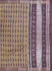 Purple & Mustard Chanderi Silk Cotton Saree