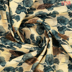 Cream Beige Bamboo Silk Sarees