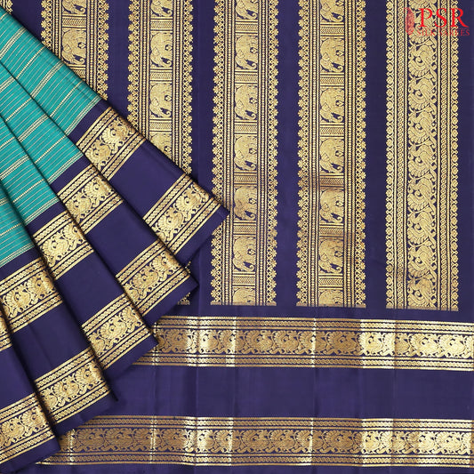 Pine Green Kanchipuram Silk Saree