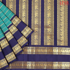 Pine Green Kanchipuram Silk Saree