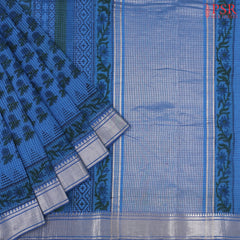 Yale Blue Mangalagiri Cotton Saree