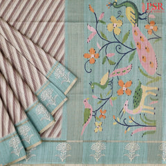 Shades Of Taupe Semi Tussar Saree