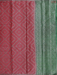 Glossy Maroon Banaras Tussar Silk Saree