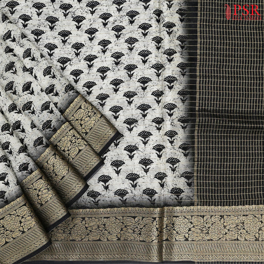 Grey Modal Silk Saree