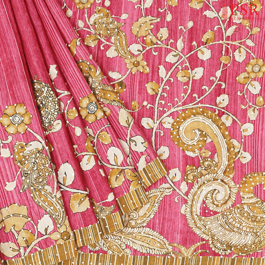 Rouge Pink Semi Dupion Saree