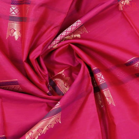 Raspberry Pink Soft Silk Saree