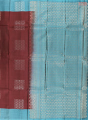 Dark Red Soft Silk Mix Saree
