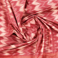 Onion Pink Pochampally Silk Ikat Saree