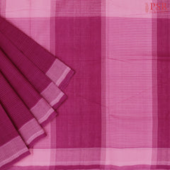 Dark Magenta Mangalagiri Cotton Saree