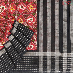 Red & Maroon Assam Saree