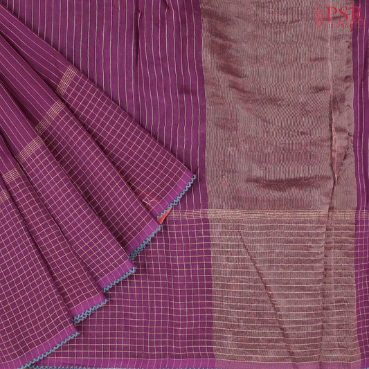 Boysenberry Purple Silk Cotton Saree