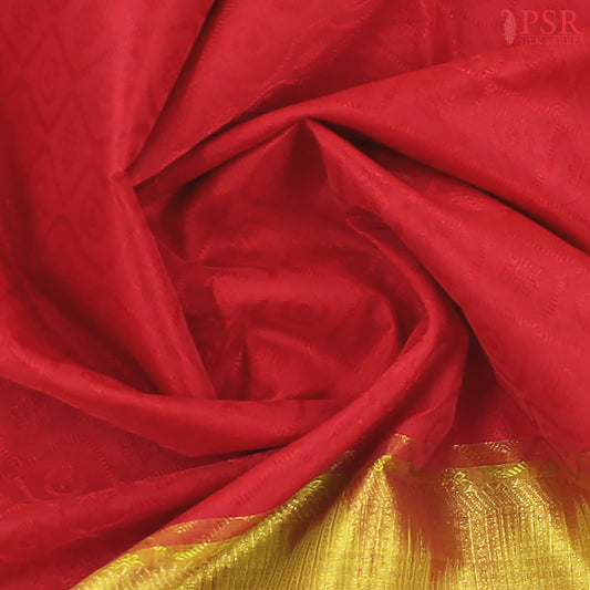 Red Cotton Silk Saree