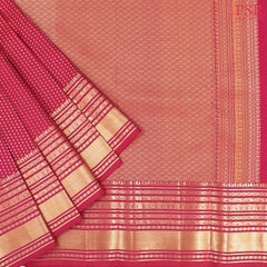 Raspberry Red Fancy Kanchipuram Silk Saree
