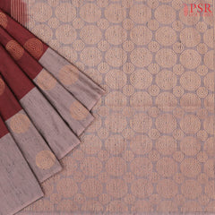 Maroon Jute Art Silk Saree