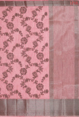 Puce Pink Bamboo Silk Sarees
