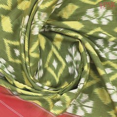 Pickle Green Ikkat Cotton Saree