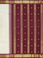 Cream Beige Kanchipuram Silk Saree