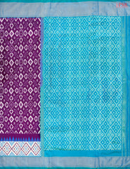 Byzantium Purple Pochampally Silk Ikat Saree