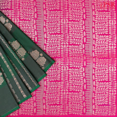 Dark Green Soft Art Silk Saree