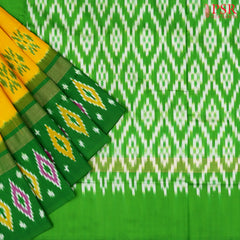 Fire Yellow Pochampally Silk Saree