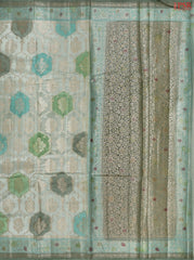 Light Green Chiniya Silk Saree