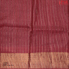 Dark Harbor Grey Kadhi Tussar Silk Saree