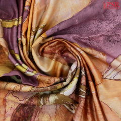 Orchid Purple & Orange Chiniya Silk Saree