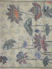 Tussar Beige Linen Saree