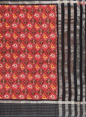 Red & Maroon Assam Saree