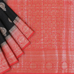 Black Raw Silk Banaras Saree