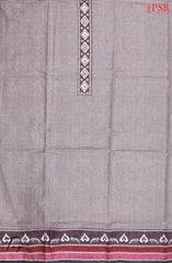 Dark Mauve Jute Dress Material