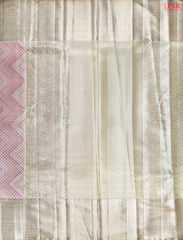 Light Pink & Beige Kanchipuram Tissue Silk Saree