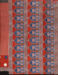 Vintage Red Modal Silk Saree