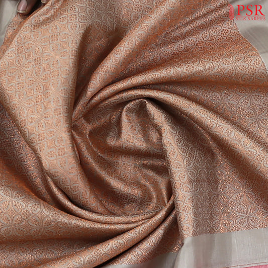 Light Grey Kanchipuram Silk Saree