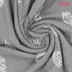 Grey Hacoba Embroidery Running Material