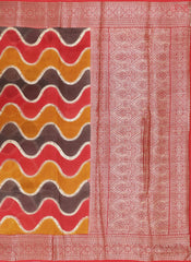 Tricolor Chanderi Silk Cotton Saree
