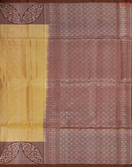 Mustard Brown Soft Silk Saree