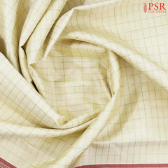 Cream Beige Kanchipuram Silk Saree