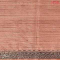 Coral Peach Semi Banaras Saree