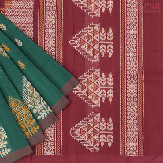 Dark Green Kovai Cotton Saree