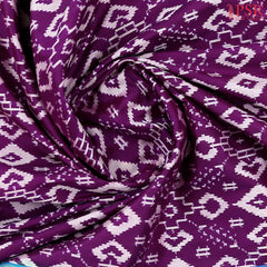 Byzantium Purple Pochampally Silk Ikat Saree