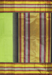 Lemon Green Kanchipuram Silk Saree