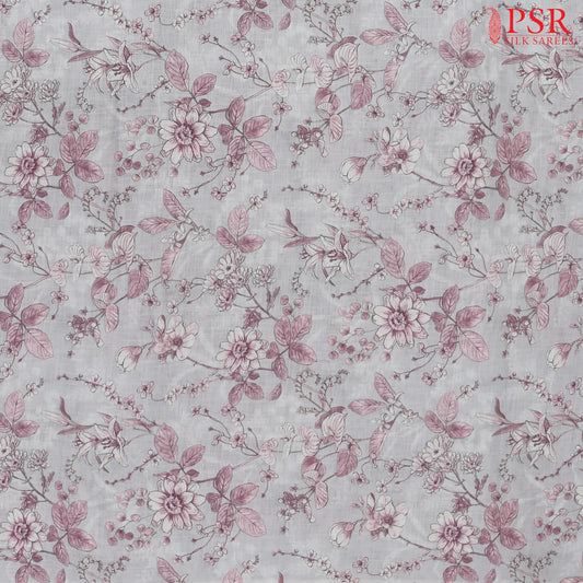 Pale Thistle Linen Print Running Material