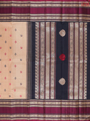 Light Saffron Kanchipuram Silk Saree