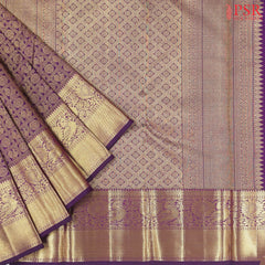 Burgundy Kanchipuram Jacquard Silk Saree